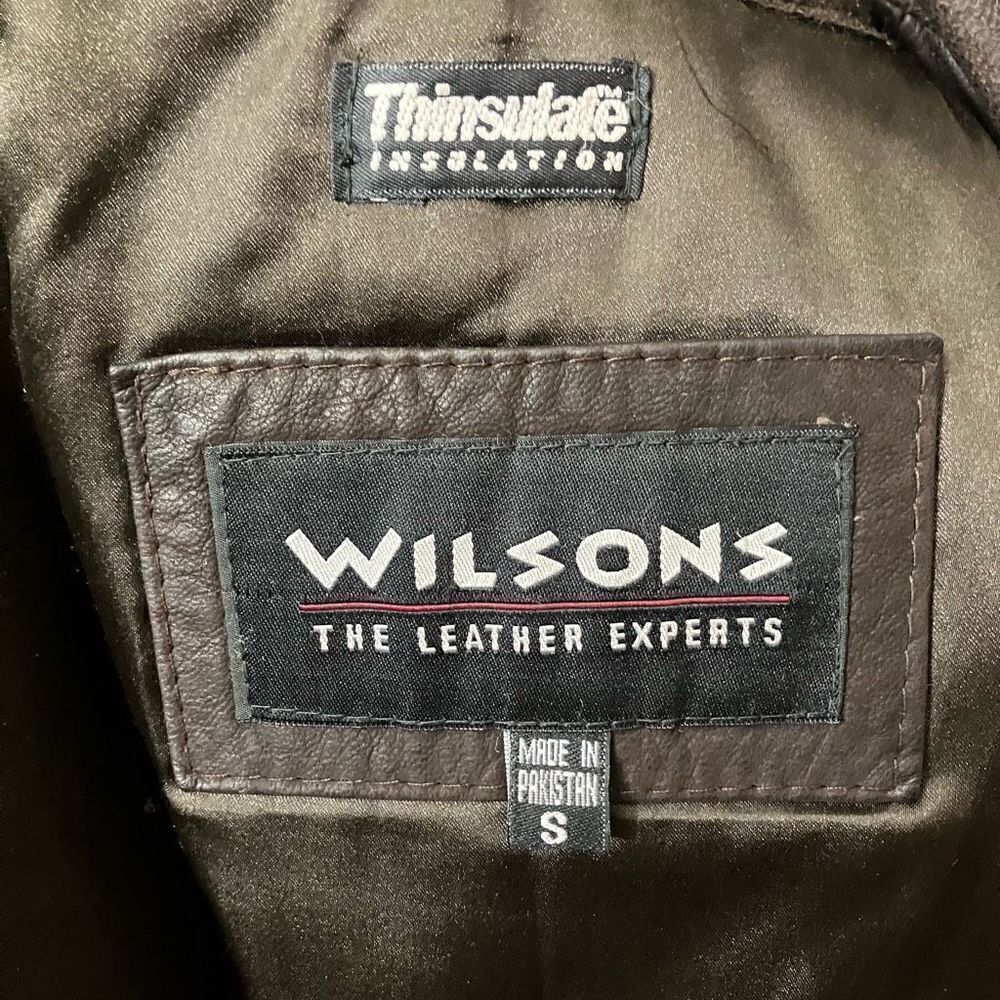 Wilson Leather for Men Brown, Insulated, Leather Long Jacket / SZ: S (see measur - Picture 7 of 9
